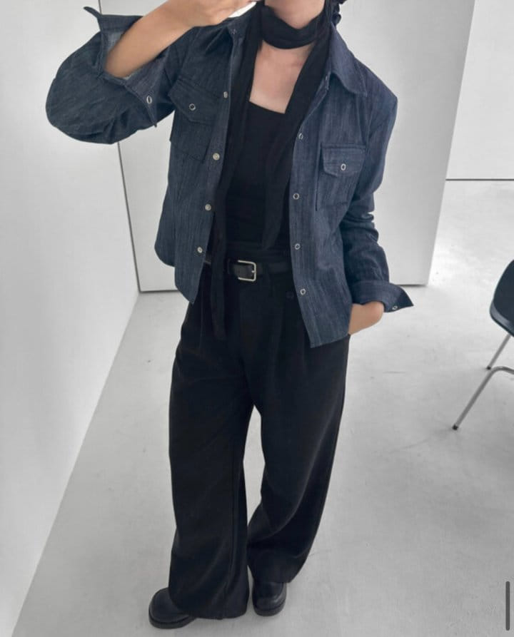 Cover - Korean Women Fashion - #shopsmall - Indigo Snap Shirt