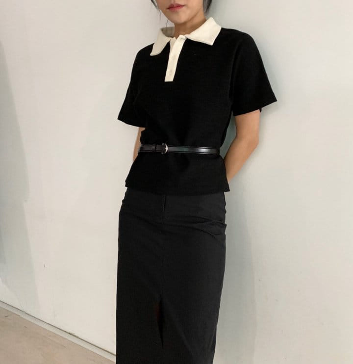 Cover - Korean Women Fashion - #vintagekidsstyle - Retro Collar Tee - 6