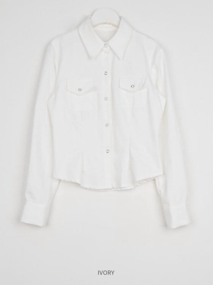 Cover - Korean Women Fashion - #womensfashion - Indigo Snap Shirt - 7