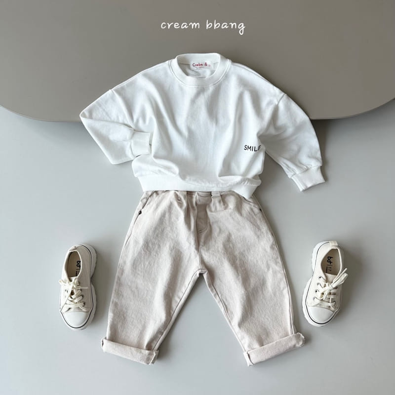 Cream Bbang - Korean Children Fashion - #childofig - Smile Sweatshirt - 2