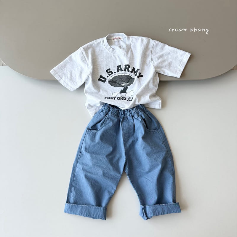 Cream Bbang - Korean Children Fashion - #designkidswear - Army Short Sleeve Tee - 5