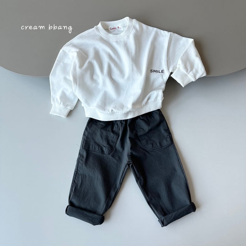 Cream Bbang - Korean Children Fashion - #discoveringself - Smile Sweatshirt - 5