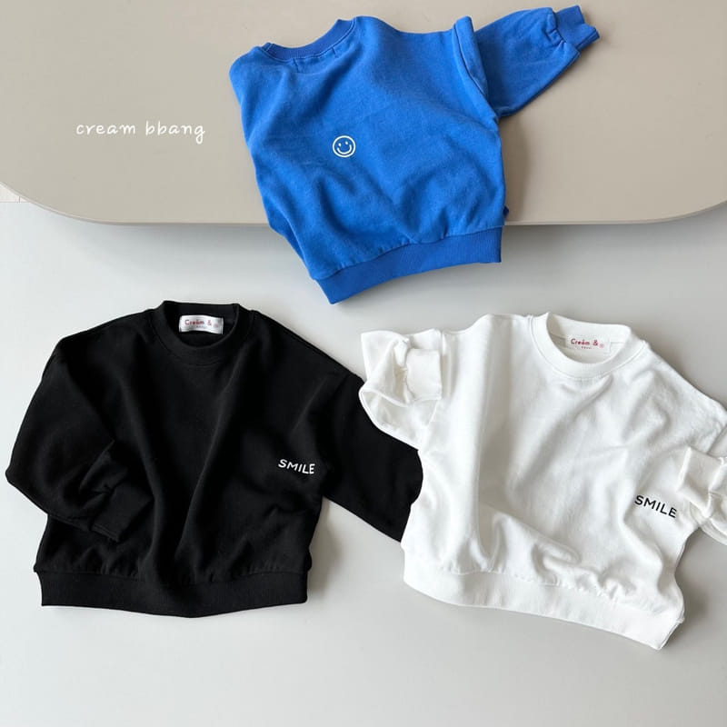 Cream Bbang - Korean Children Fashion - #fashionkids - Smile Sweatshirt - 6