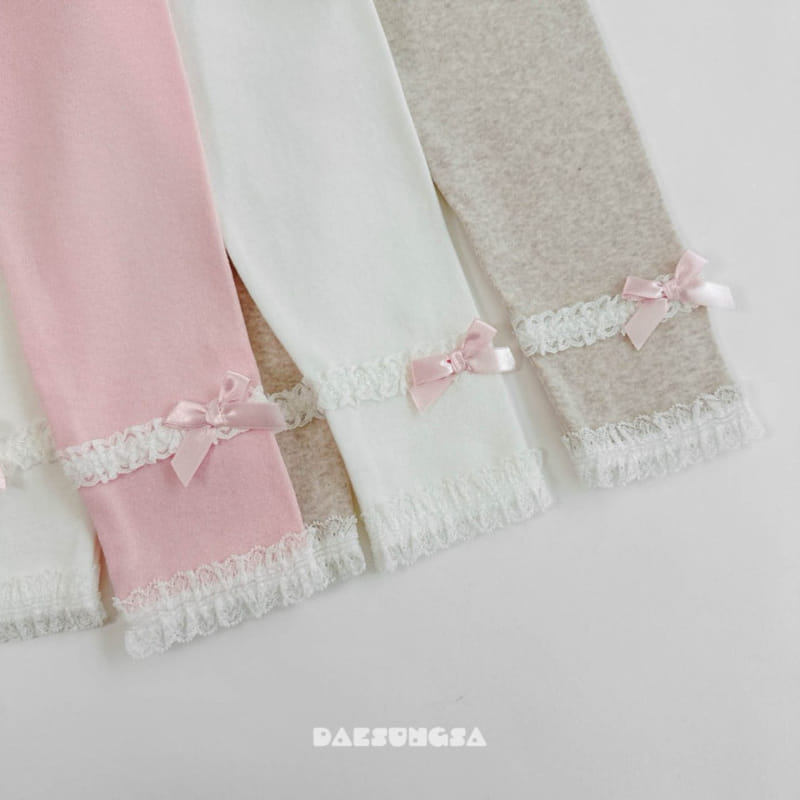 Dae Sung Sa - Korean Children Fashion - #childrensboutique - Lovely Lace Leggings