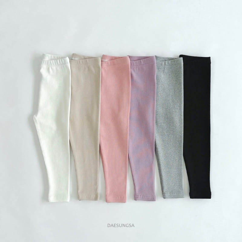 Dae Sung Sa - Korean Children Fashion - #todddlerfashion - Rib Tight Leggings - 9