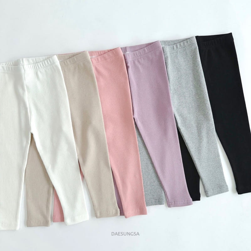 Dae Sung Sa - Korean Children Fashion - #toddlerclothing - Rib Tight Leggings - 10