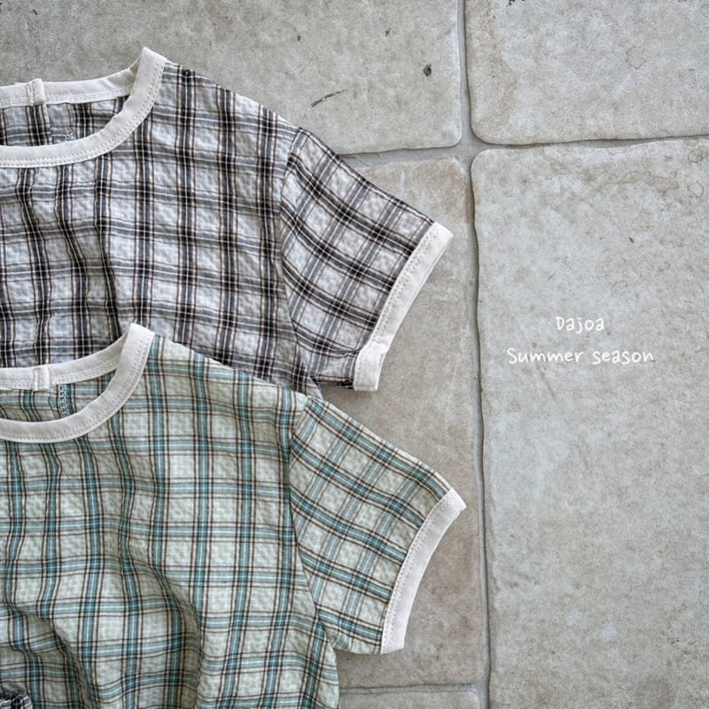 Dajoa - Korean Children Fashion - #childofig - Check Top Bottom Set - 6