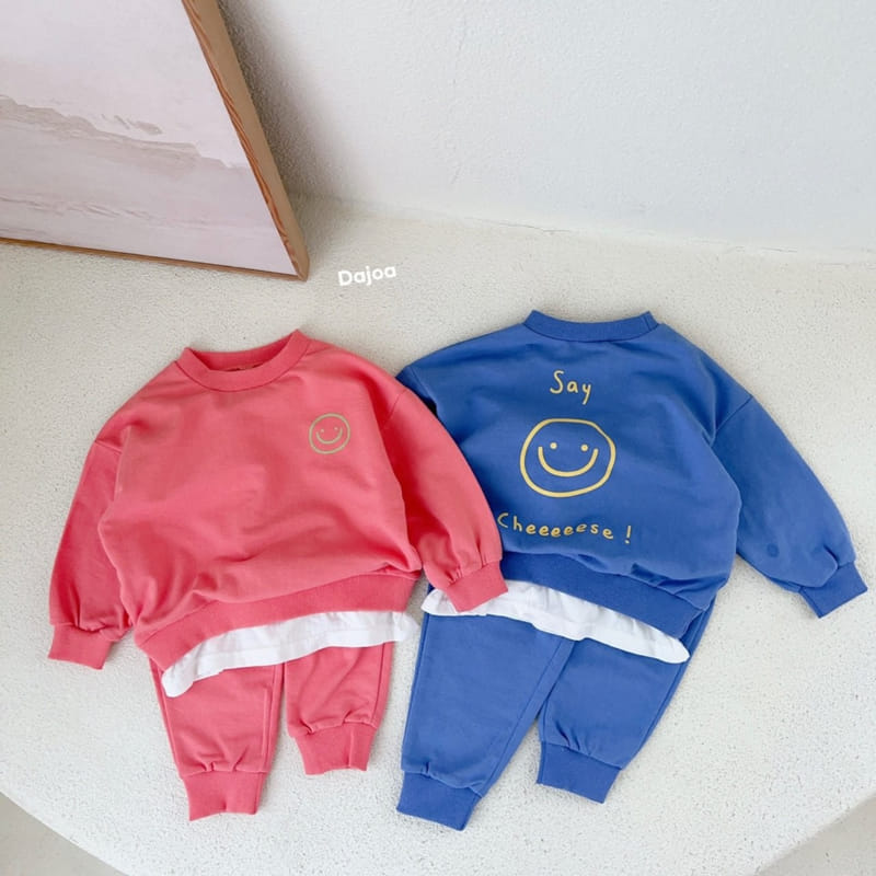 Dajoa - Korean Children Fashion - #childrensboutique - Smile Top Bottom Set - 4