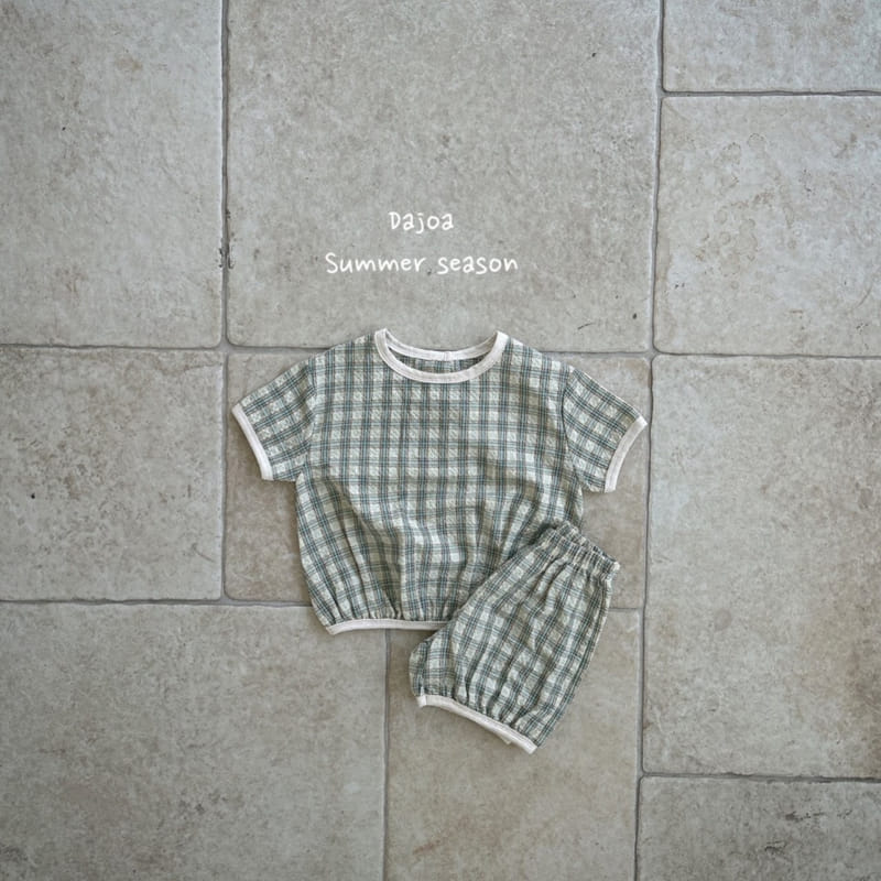 Dajoa - Korean Children Fashion - #designkidswear - Check Top Bottom Set - 8