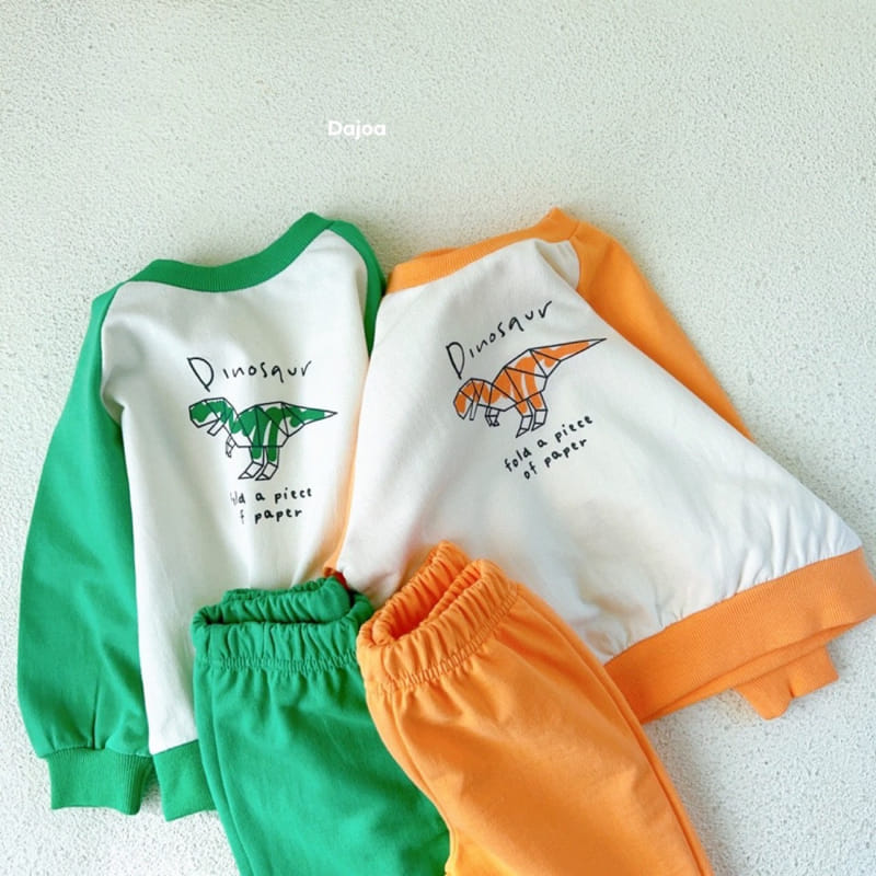 Dajoa - Korean Children Fashion - #fashionkids - Dinosaur Top Bottom Set - 5
