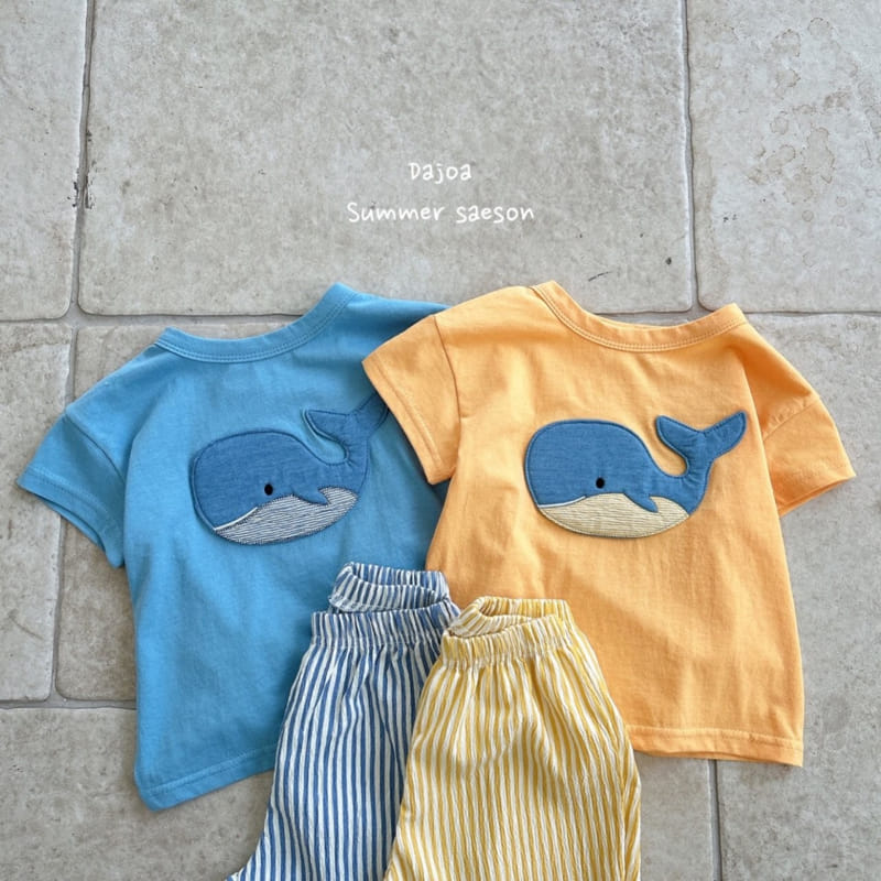 Dajoa - Korean Children Fashion - #fashionkids - Whale Top Bottom Set - 3