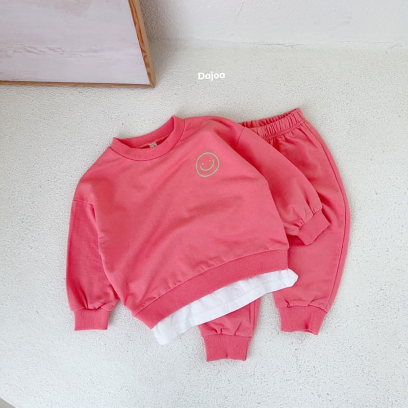 Dajoa - Korean Children Fashion - #kidsshorts - Smile Top Bottom Set - 7
