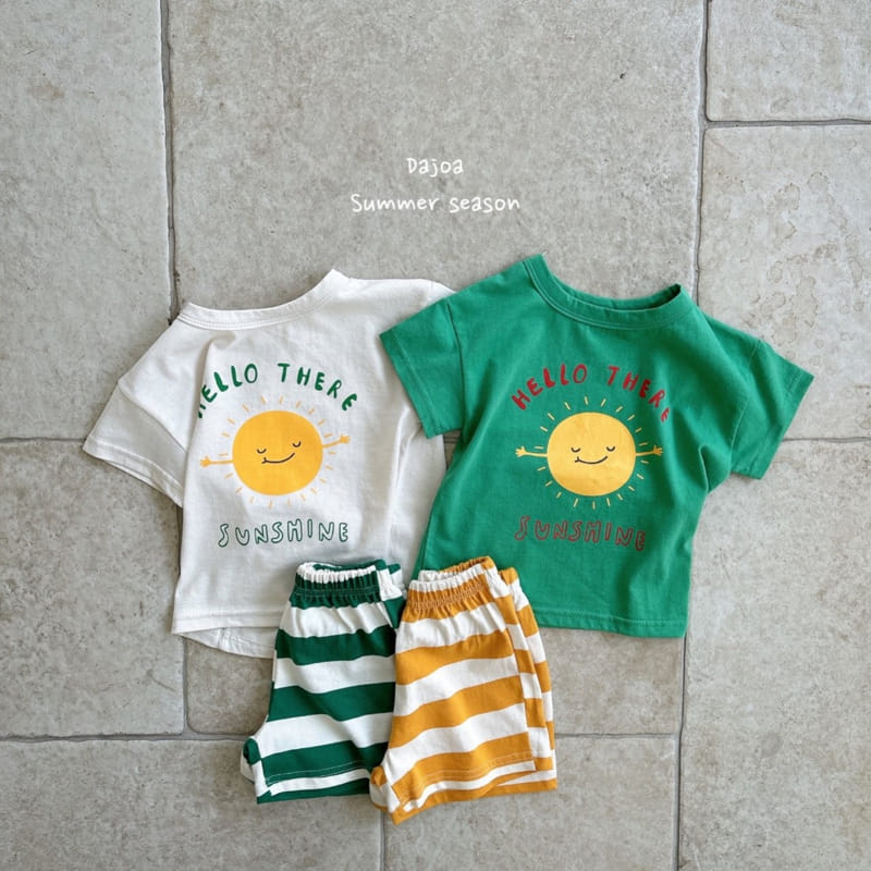 Dajoa - Korean Children Fashion - #kidsshorts - Sunshine Top Bottom Set - 3