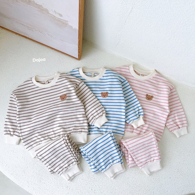 Dajoa - Korean Children Fashion - #kidsstore - Bear Top Bottom Set - 5