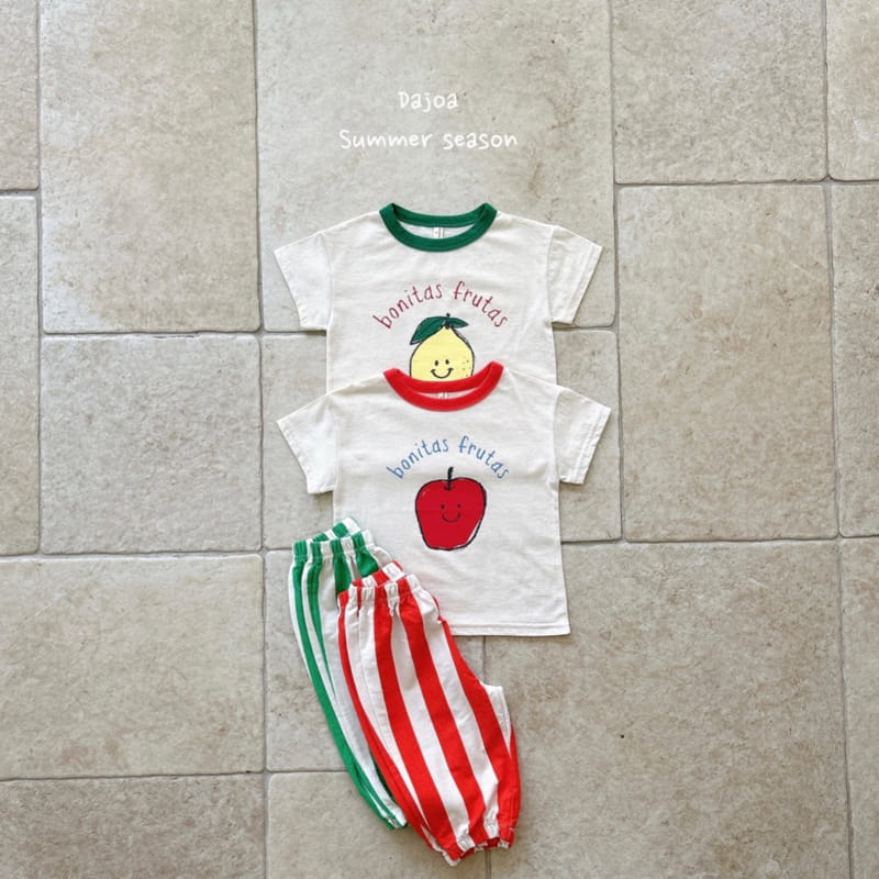 Dajoa - Korean Children Fashion - #kidsstore - Fruit Top Bottom Set - 4