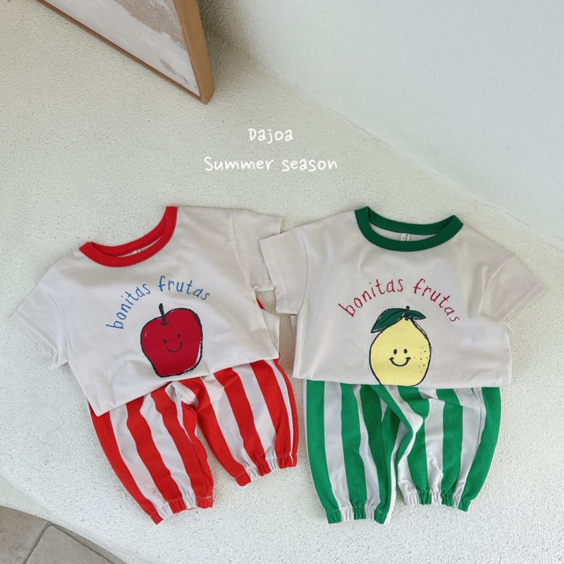 Dajoa - Korean Children Fashion - #littlefashionista - Fruit Top Bottom Set - 6