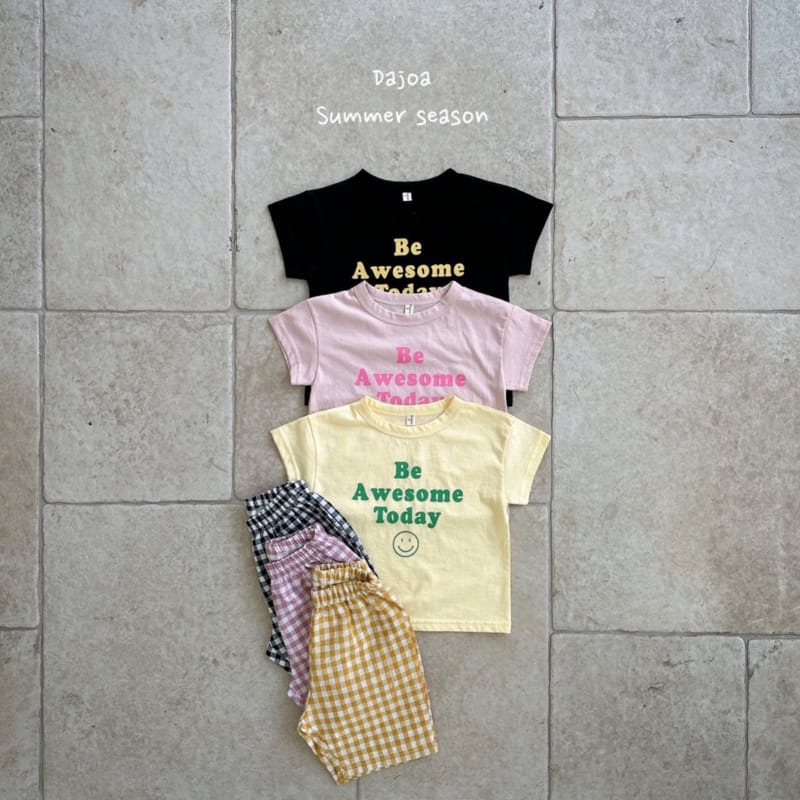 Dajoa - Korean Children Fashion - #minifashionista - Smile Top Bottom Set - 2