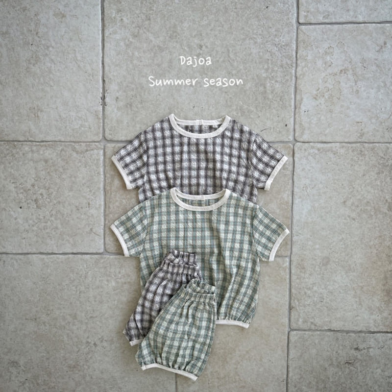 Dajoa - Korean Children Fashion - #minifashionista - Check Top Bottom Set
