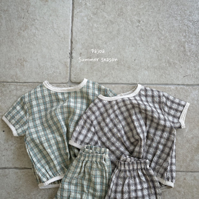Dajoa - Korean Children Fashion - #stylishchildhood - Check Top Bottom Set - 5