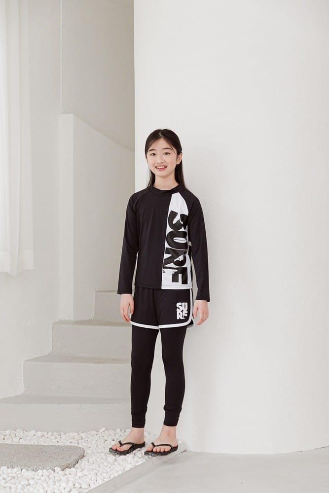 Dawon - Korean Children Fashion - #childofig - Color Rash Top Bottom Set - 9