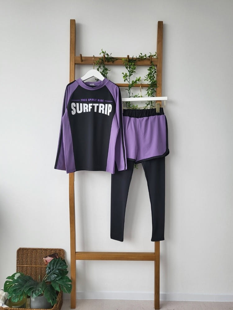 Dawon - Korean Children Fashion - #childofig - Surft Rash Top Bottom Set - 8