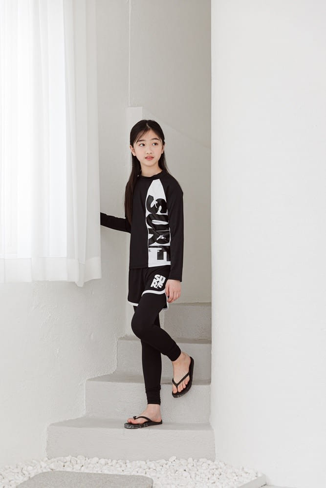 Dawon - Korean Children Fashion - #childrensboutique - Color Rash Top Bottom Set - 11