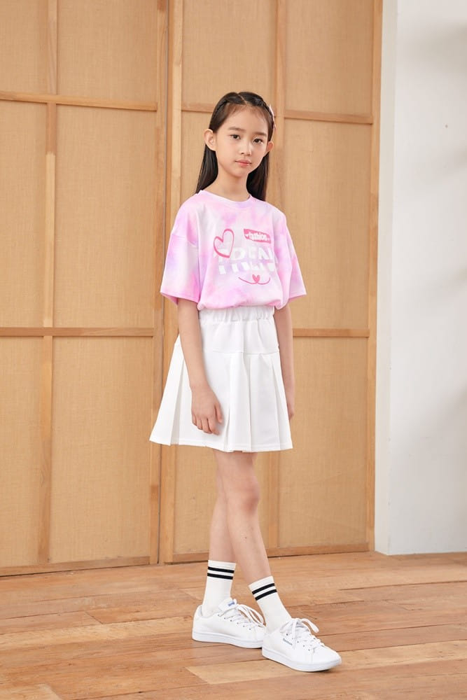 Dawon - Korean Children Fashion - #discoveringself - Heart Water Paint Tee - 4