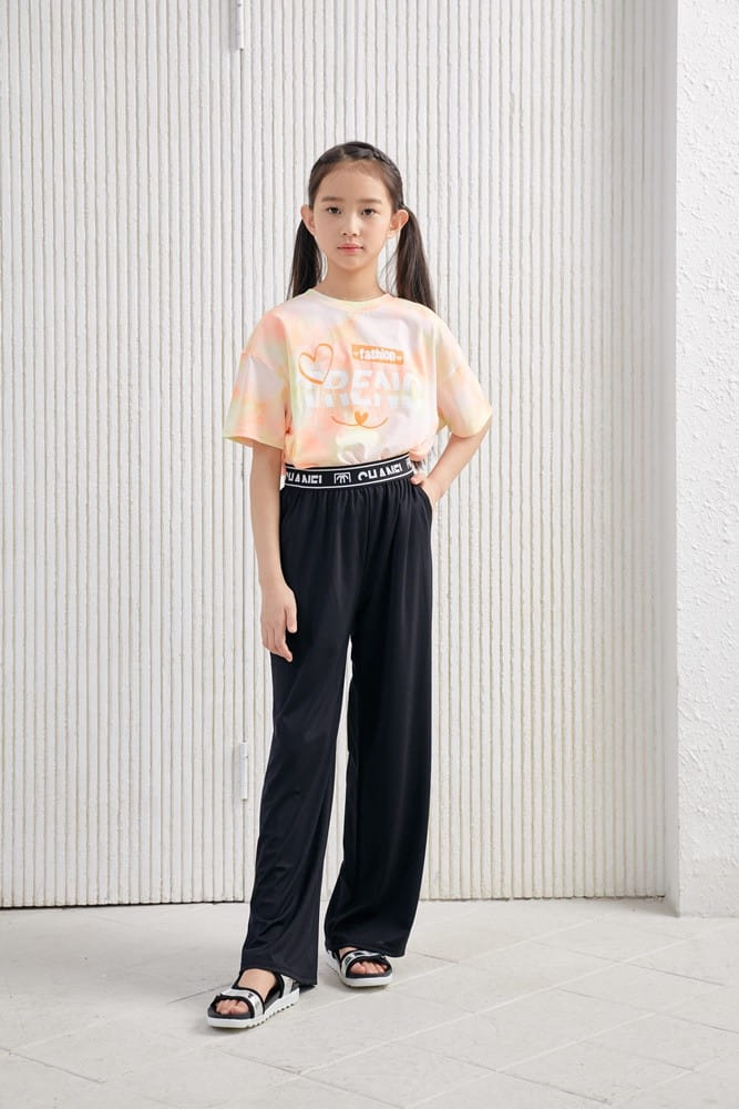 Dawon - Korean Children Fashion - #kidsstore - Heart Water Paint Tee - 6