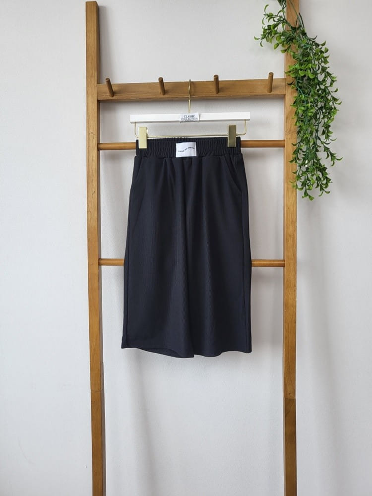 Dawon - Korean Children Fashion - #kidzfashiontrend - Label Wide Cropped Shorts - 6
