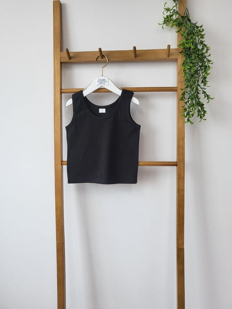 Dawon - Korean Children Fashion - #kidzfashiontrend - Basic Sleeveless Span Tee - 3