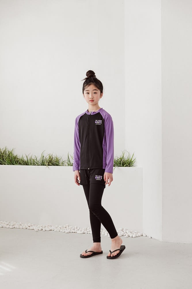 Dawon - Korean Children Fashion - #kidzfashiontrend - Ocean Rash Guard Top Bottom Set