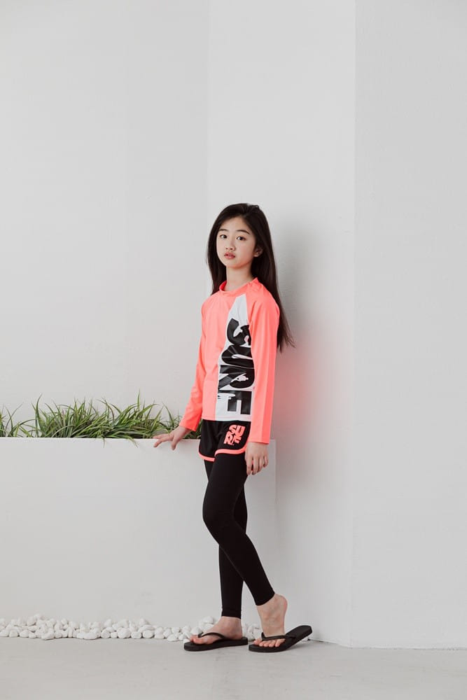 Dawon - Korean Children Fashion - #littlefashionista - Color Rash Top Bottom Set - 5