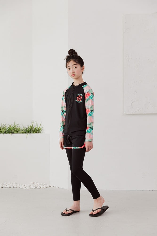 Dawon - Korean Children Fashion - #minifashionista - Flower Rash Guard - 3