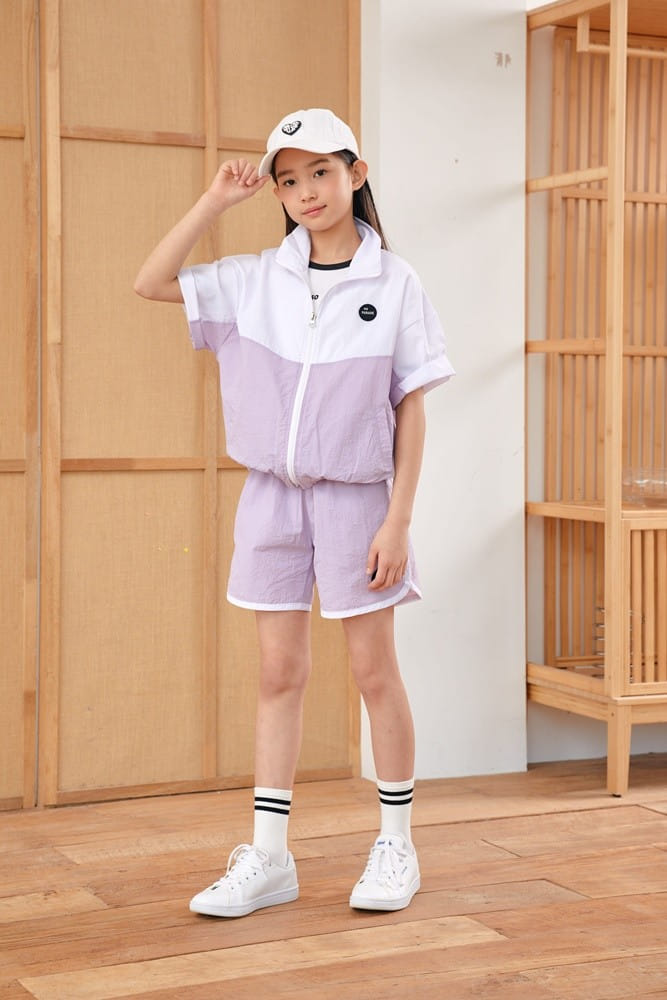 Dawon - Korean Children Fashion - #magicofchildhood - Zip Up Top Bottom Set - 4