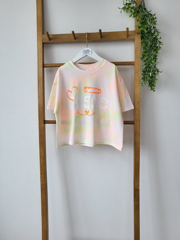 Dawon - Korean Children Fashion - #minifashionista - Heart Water Paint Tee - 11