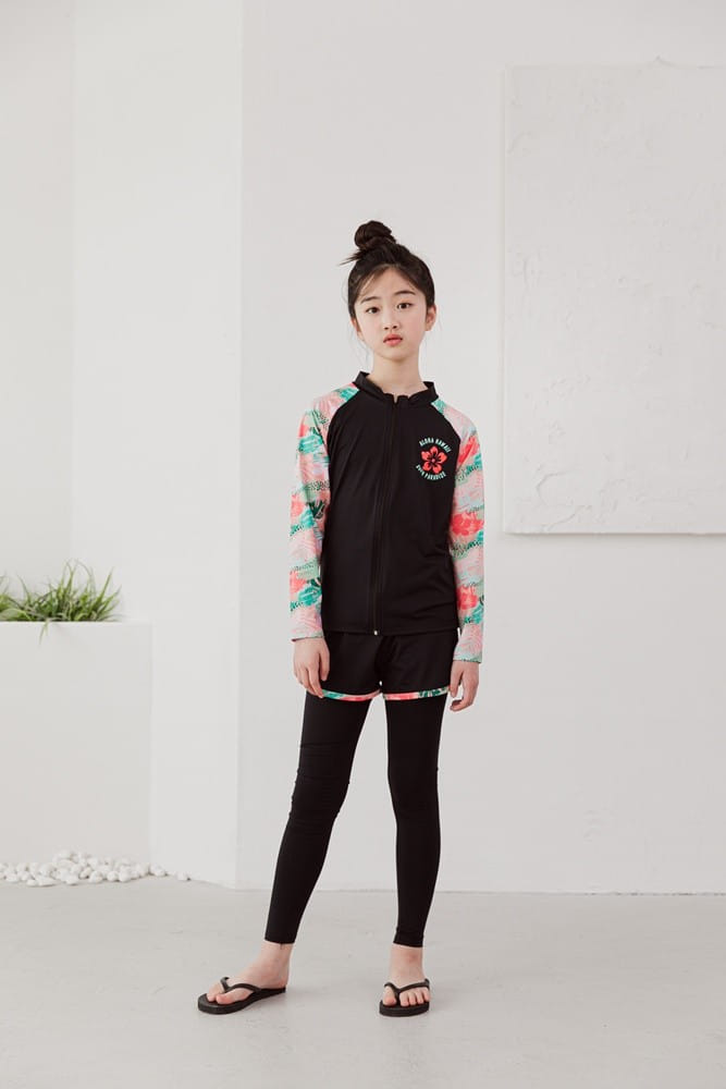 Dawon - Korean Children Fashion - #minifashionista - Flower Rash Guard - 4