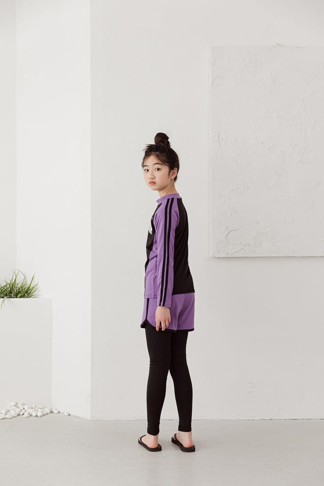 Dawon - Korean Children Fashion - #prettylittlegirls - Surft Rash Top Bottom Set - 7