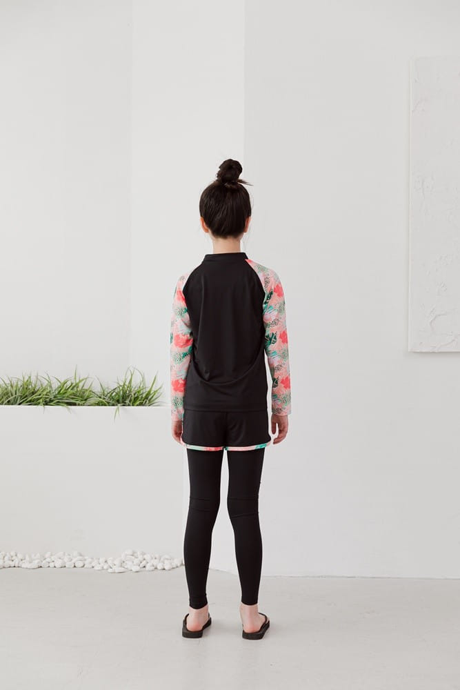 Dawon - Korean Children Fashion - #stylishchildhood - Flower Rash Guard - 7