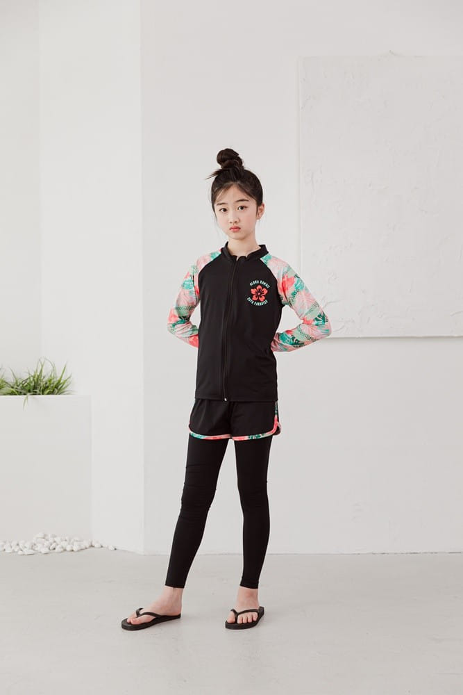 Dawon - Korean Children Fashion - #todddlerfashion - Flower Rash Guard - 5