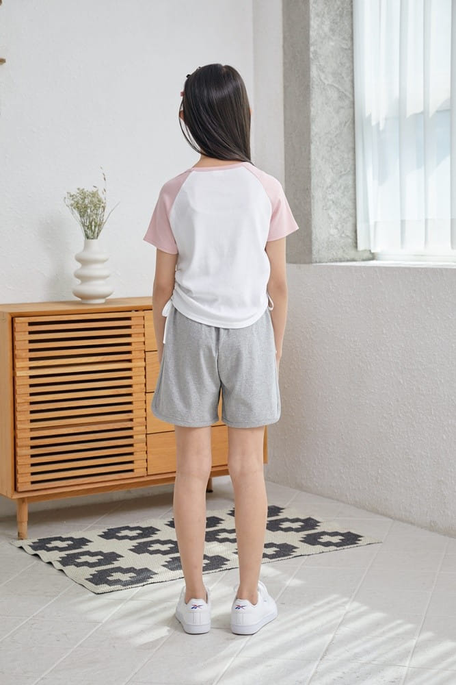 Dawon - Korean Children Fashion - #todddlerfashion - Raglan Ribbon Tee - 2