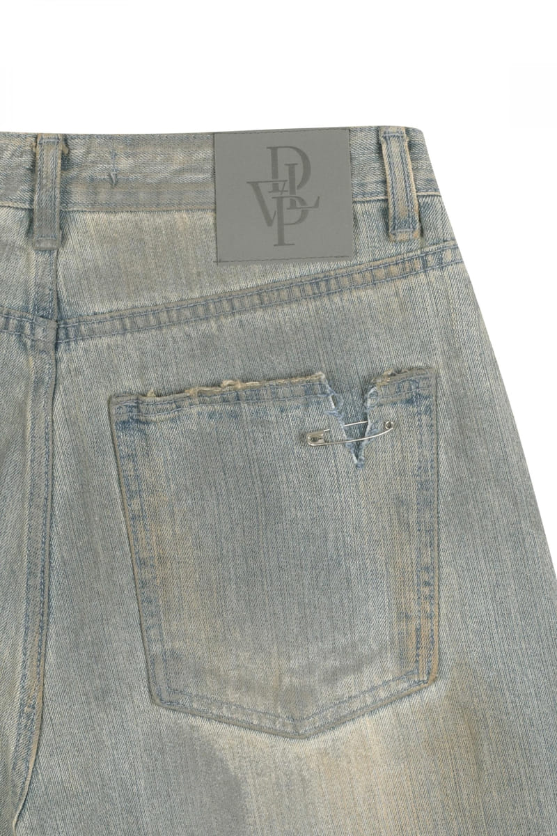 Develop - Korean Women Fashion - #momslook - 1147 Oil Dirty Washing Denim Pants - 5
