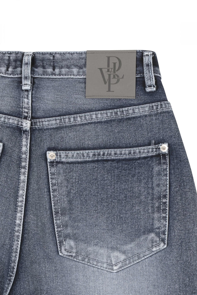 Develop - Korean Women Fashion - #momslook - 1157 Wide Brush Point Denim Pants - 6