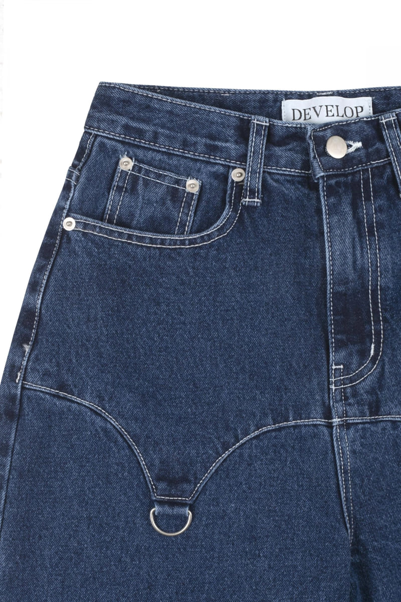 Develop - Korean Women Fashion - #momslook - 1160 Cowgirl Wide Fit Denim Pants - 3