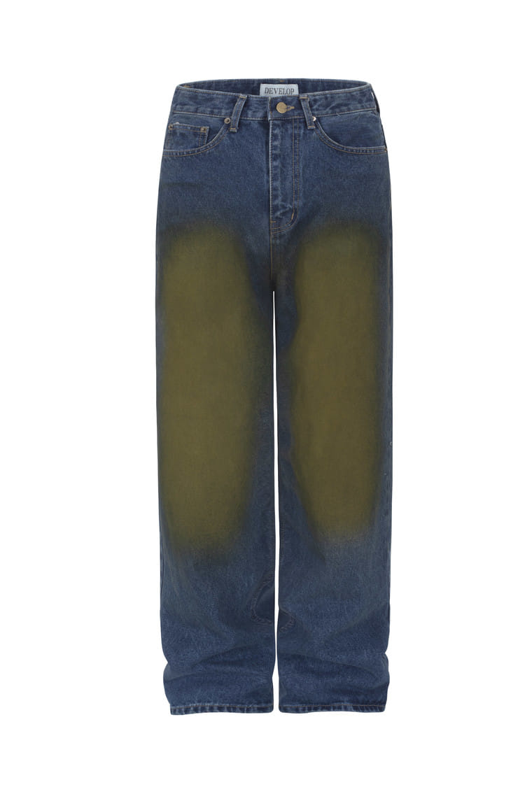 Develop - Korean Women Fashion - #momslook - 1163 Yellow Oli Wide Denim Pants