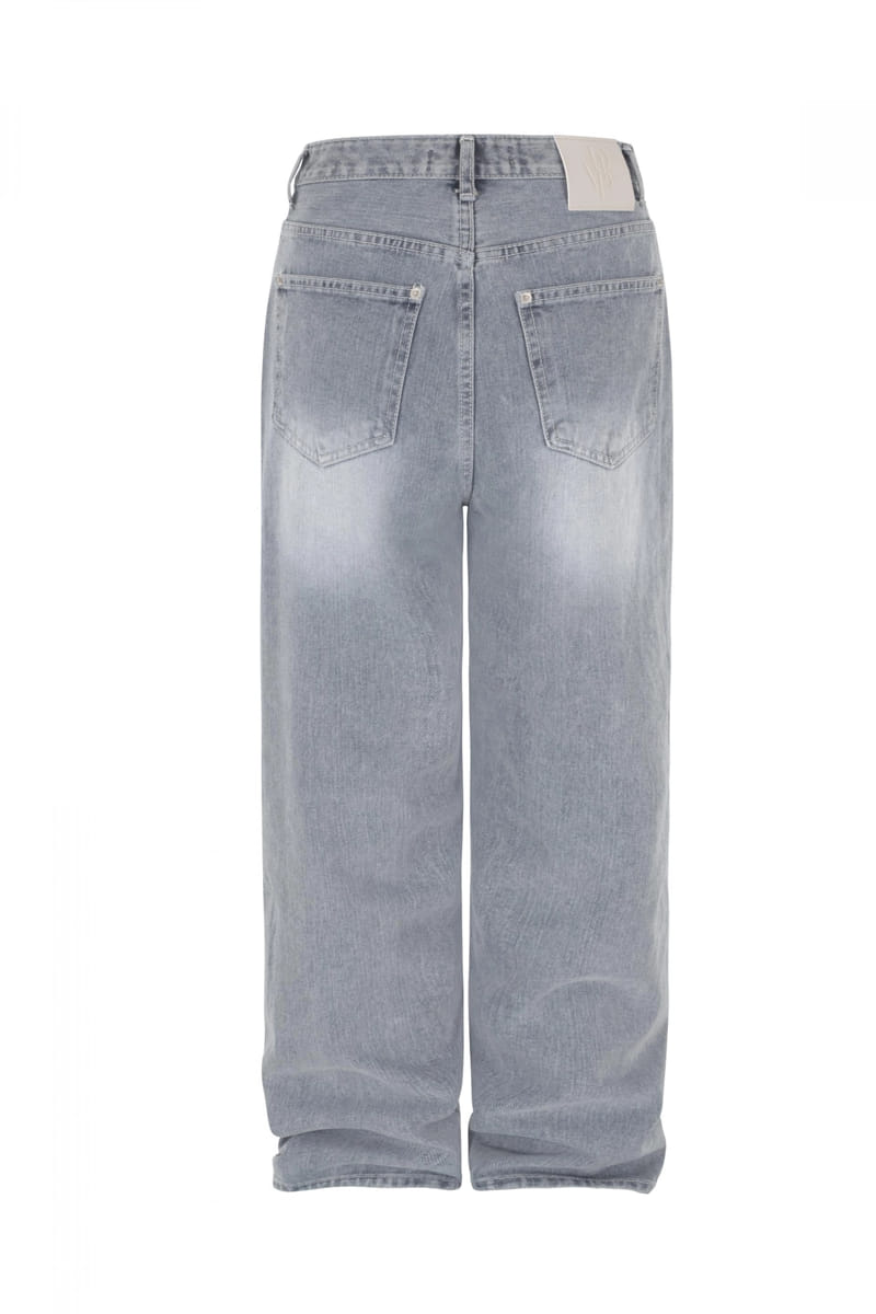Develop - Korean Women Fashion - #momslook - 1164 Citrus Gray Wide Danim Pants - 2