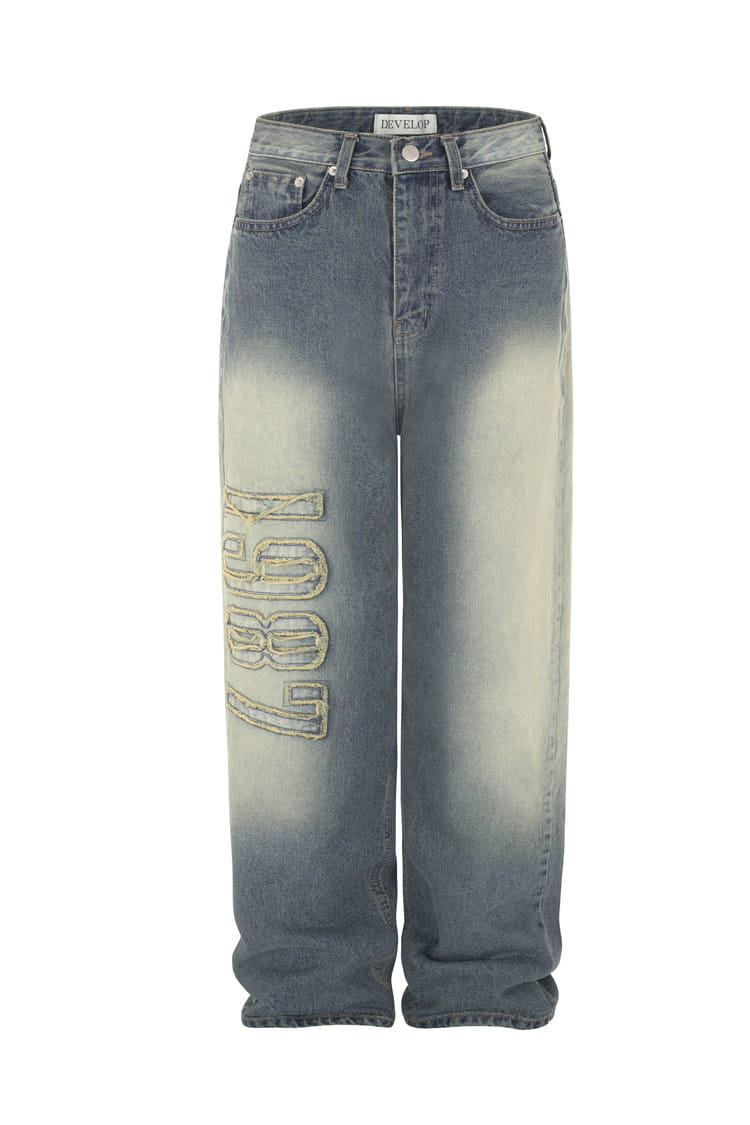 Develop - Korean Women Fashion - #momslook - 1166 D Low Wide Denim Pants