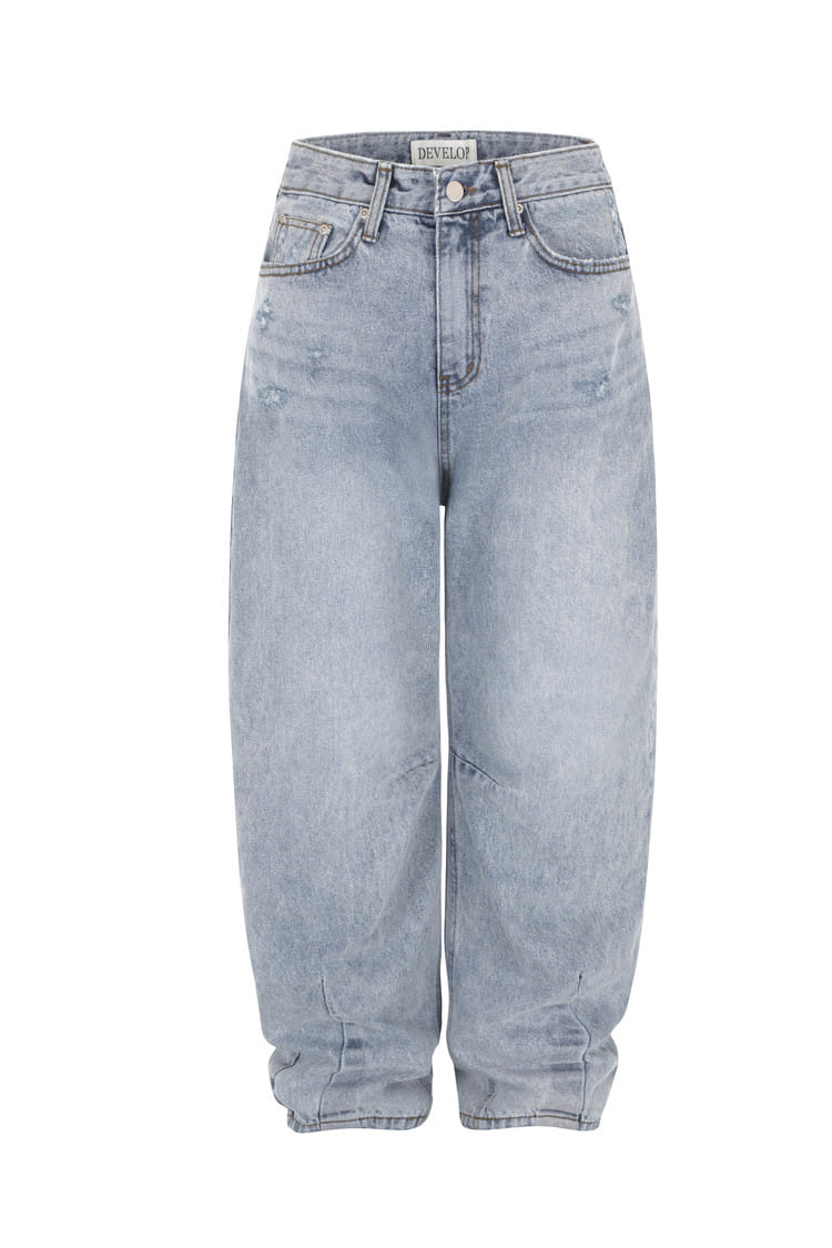 Develop - Korean Women Fashion - #momslook - 1167 Mermaid Wide Denim Pants
