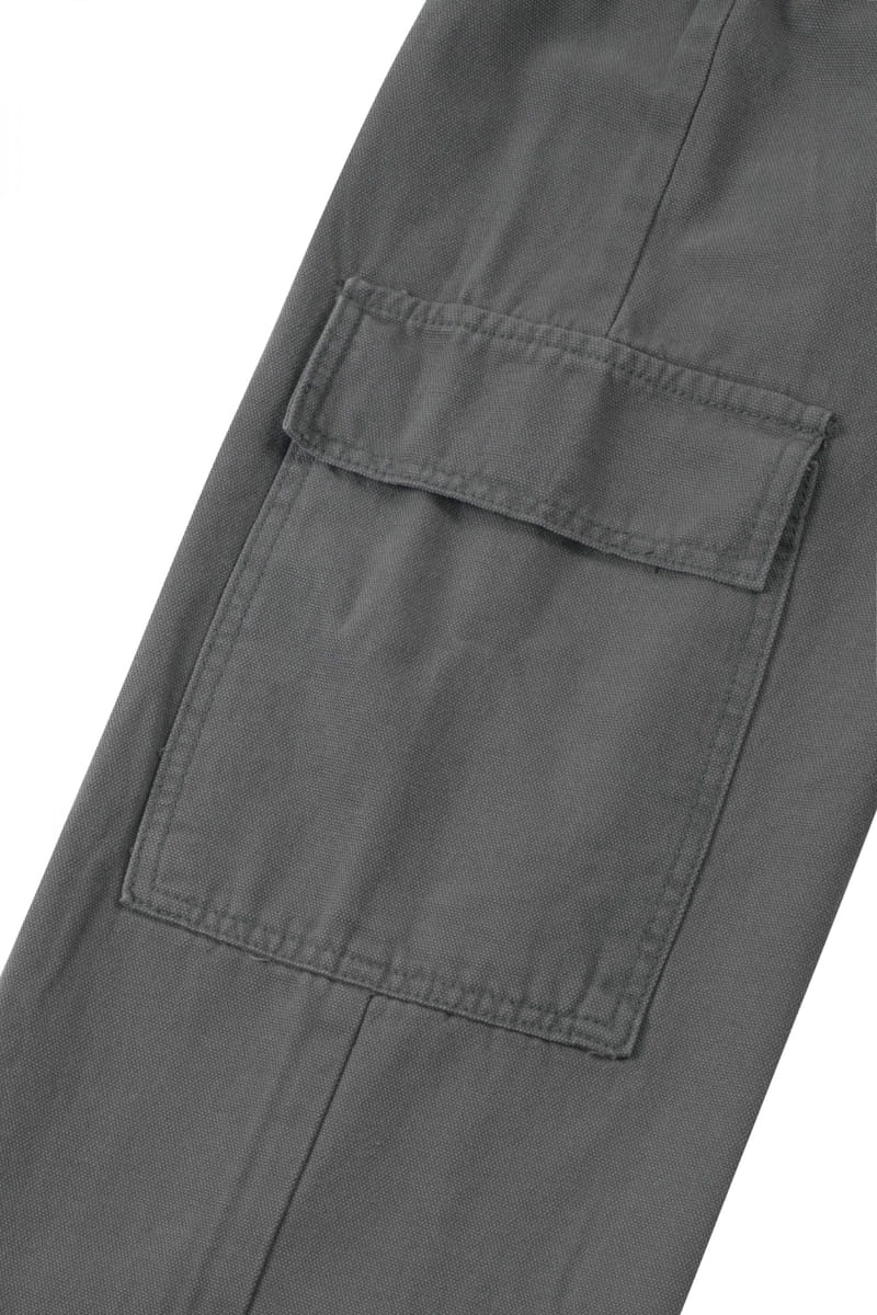 Develop - Korean Women Fashion - #restrostyle - 1171 Cargo Banding C Washing Wide Pants - 4