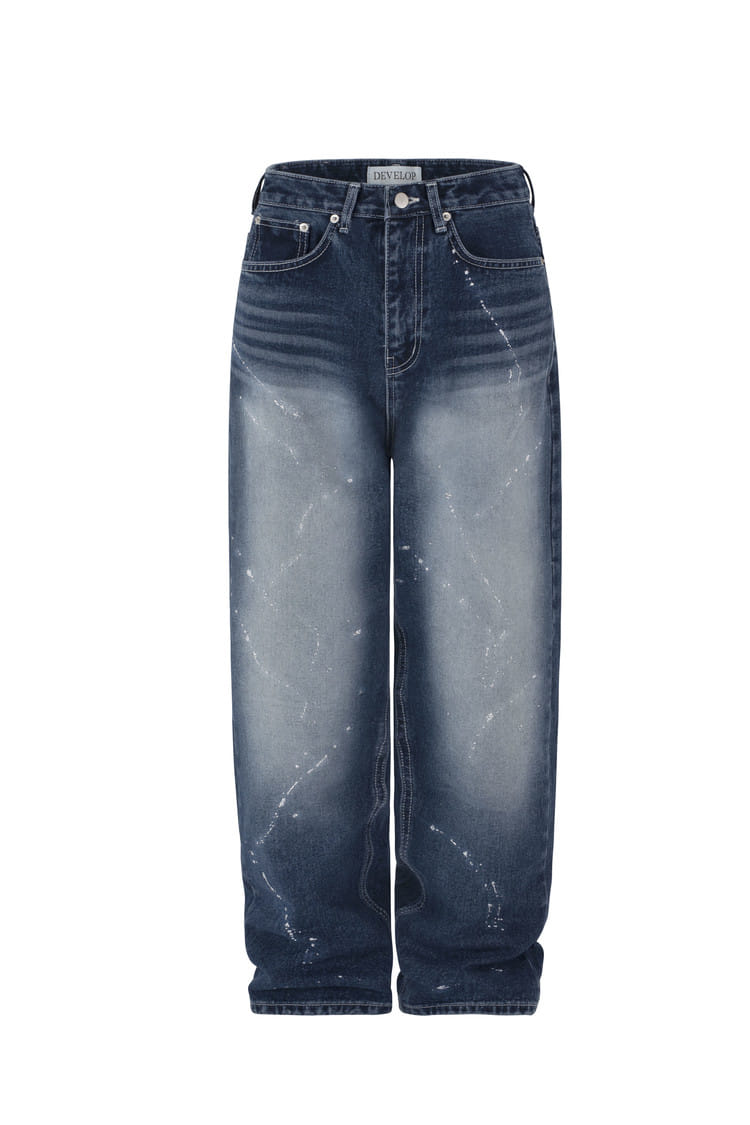 Develop - Korean Women Fashion - #romanticstyle - 1175 Silver Pearl Wide Denim Pants