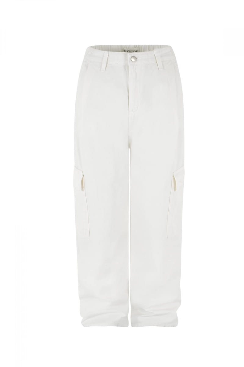 Develop - Korean Women Fashion - #thatsdarling - 1171 Cargo Banding C Washing Wide Pants - 6